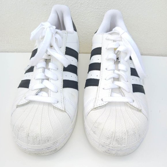 Adidas Men's Size 8.5 White Black Sneakers Shoes - Picture 2 of 13